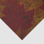 Blätter von Herbst Roter Neon Dunkler Ahorn Seidenpapier (Ausschnitt)