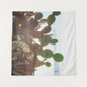 Blätter von Kakteen. Pflanze im Freien mit Lichtei Wandteppich (Vorderseite (Horizontal))