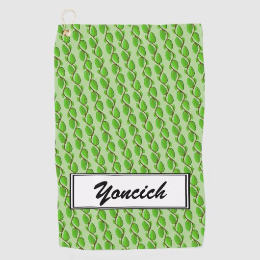 Blätter von Kenneth Yoncich Golfhandtuch (Vorderseite)