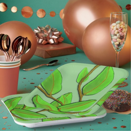 Blätter von Kenneth Yoncich Pappteller (Multi)