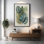 Blätter von Monstera Palm Poster