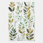 Blätter von Pastel earth Geschirrtuch (Vertikal)