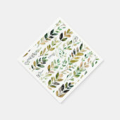 Blätter von Pastel earth Serviette (Ecke)