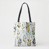 Blätter von Pastel earth Tasche (Vorderseite)