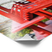 Blätter von Red Japanese Maple und Garden Shrine Fotodruck (Ecke)