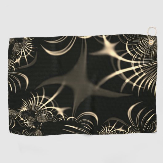 Blätter von trockenem Gras oder gekrönten Dornen? Golfhandtuch (Horizontal)