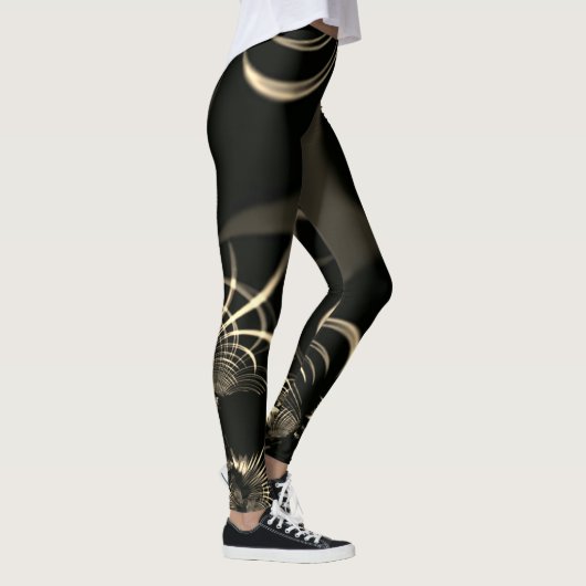 Blätter von trockenem Gras oder gekrönten Dornen? Leggings (Rechts)