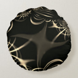 Blätter von trockenem Gras oder gekrönten Dornen?  Rundes Kissen