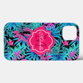 Blätter von tropischen hawaiianischen aquamarinen Case-Mate iPhone hülle (Rückseite (Horizontal))