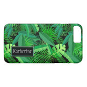 Blätter von tropischen Palmen| Name hinzufügen Case-Mate iPhone Hülle (Rückseite (Horizontal))