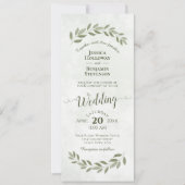 Blätter von Watercolor Laurel Sage Green Wedding Einladung (Vorderseite)