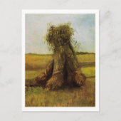 Blätter von Weizen in Feld, Van Gogh Fine Art Postkarte (Vorderseite)