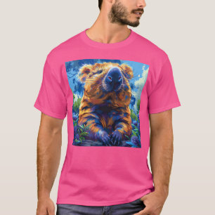 Blätter von Wombat farbenfroh T-Shirt