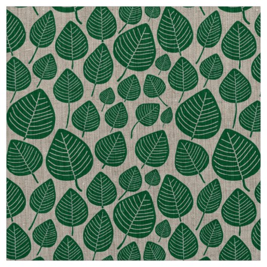 Blätter - Waldgrün Stoff (Muster)