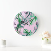 Blätter Wall Clock Große Wanduhr (Zuhause)