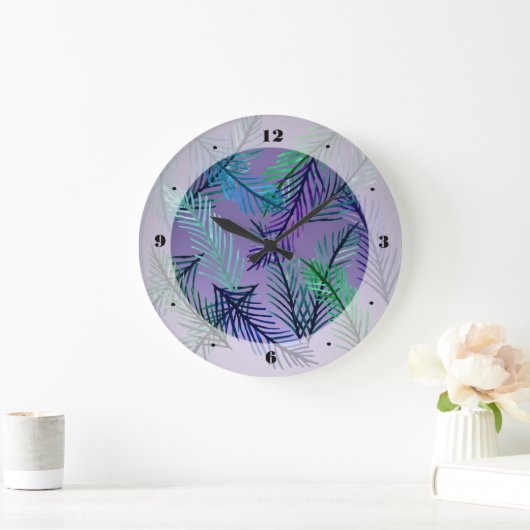 Blätter Wandleuchte Große Wanduhr (Zuhause)