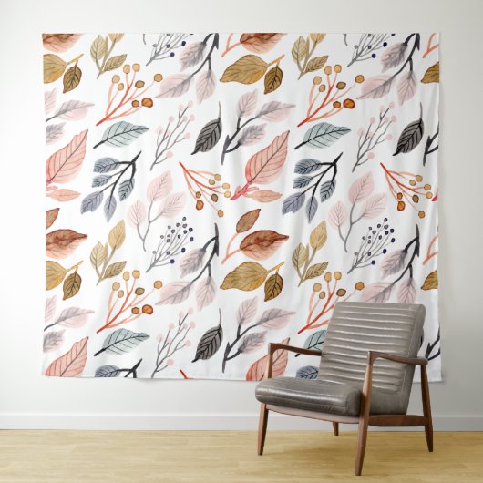 Blätter Wandteppich (Beispiel (Horizontal))