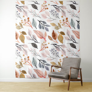 Blätter Wandteppich