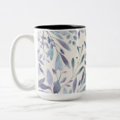 Blätter Wasserfarbe Elegante Zweifarbige Tasse (Links)