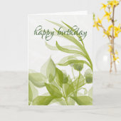 Blätter Wasserfarbe Geburtstag Karte (Gelbe Blume)