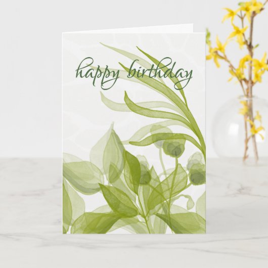 Blätter Wasserfarbe Geburtstag Karte (Gelbe Blume)