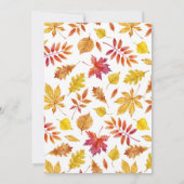 Blätter Wasserfarbe Herbst Bridal Luncheon Einladung (Rückseite)
