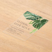 Blätter Wasserfarbe Monstera Sommerabend Probe Abe Acryleinladungen (Ablage )