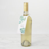 Blätter Wasserfarbe Monstera Weinkarte Flaschenanhänger (Angewinkelt)