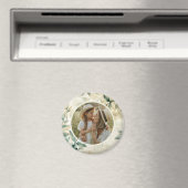 Blätter Wasserfarbe Muster Personalisiertes Foto Magnet (In Situ (Geschirrspüler))