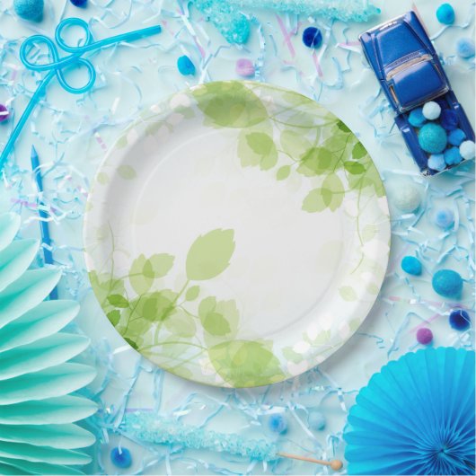 Blätter Wasserfarbe Pappteller (Party)