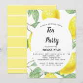 Blätter Wasserfarbe  Tee Party Einladung (Vorne/Hinten)