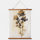 Blätter Wasserfarben Kunst, Dichtung und Musik Wandteppich Mit Holzrahmen (Vorderseite)