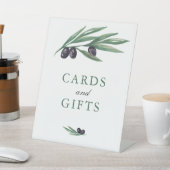 Blätter Wasserfarben Olivenhaine  Sockelschild (In SItu)