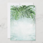 Blätter Watercolor Beach Wedding Einladung (Rückseite)