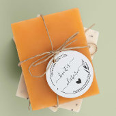 Blätter Website Individuelle Name Handmade with Li Gummistempel