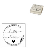 Blätter Website Individuelle Name Handmade with Li Gummistempel (Stempel)