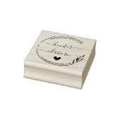 Blätter Website Individuelle Name Handmade with Li Gummistempel (Stempel)