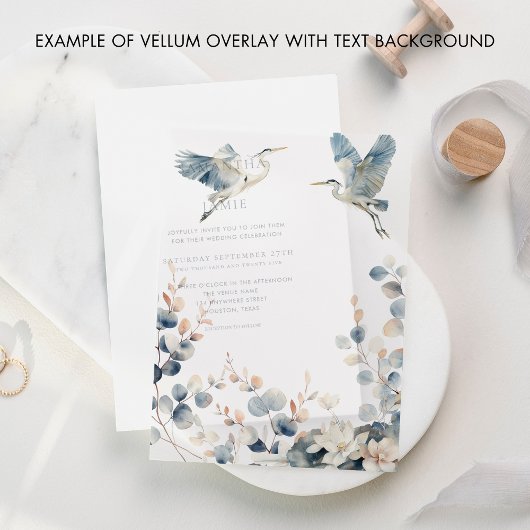 Blätter Wedding Vellum Pergament Einladungen