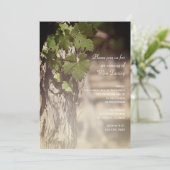 Blätter Weintrauben Party Einladung Weinverkostung (Stehend Vorderseite)