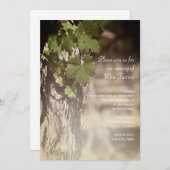 Blätter Weintrauben Party Einladung Weinverkostung (Vorne/Hinten)