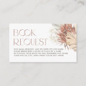 Blätter "White Orchid and Palm Books Request" Begleitkarte (Vorderseite)