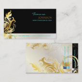 Blätter/Wirbel für Ziergold Visitenkarte (Vorne/Hinten)