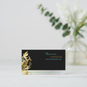 Blätter/Wirbel für Ziergold Visitenkarte (Stehend Vorderseite)