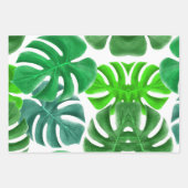 Blätter Wrapping Paper Flat Sheet Set von 3 (Vorderseite 3)