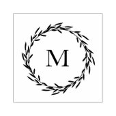 Blätter Wreath Gummistempel (Prägung)