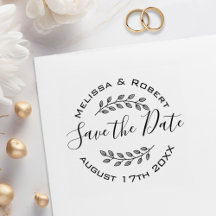 Blätter Wreath Modern Wedding Save the Date 2