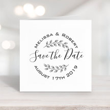 Blätter Wreath Modern Wedding Save the Date 2