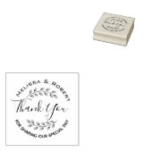 Blätter Wreath Modern Wedding Vielen Dank Gummistempel (Stempel)