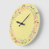 Blätter Wreath Wall Clock Große Wanduhr (Winkel)