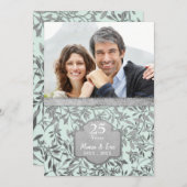 Blätter zum 25. Hochzeitstag Einladung (Vorne/Hinten)